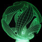 Twisted Ball 3-D Optical Illusion Multicolored Lamp