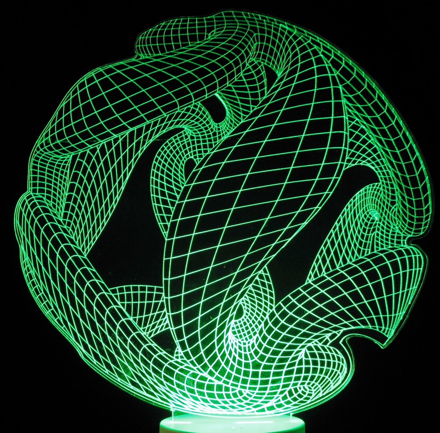 Twisted Ball 3-D Optical Illusion Multicolored Lamp