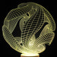 Twisted Ball 3-D Optical Illusion Multicolored Lamp