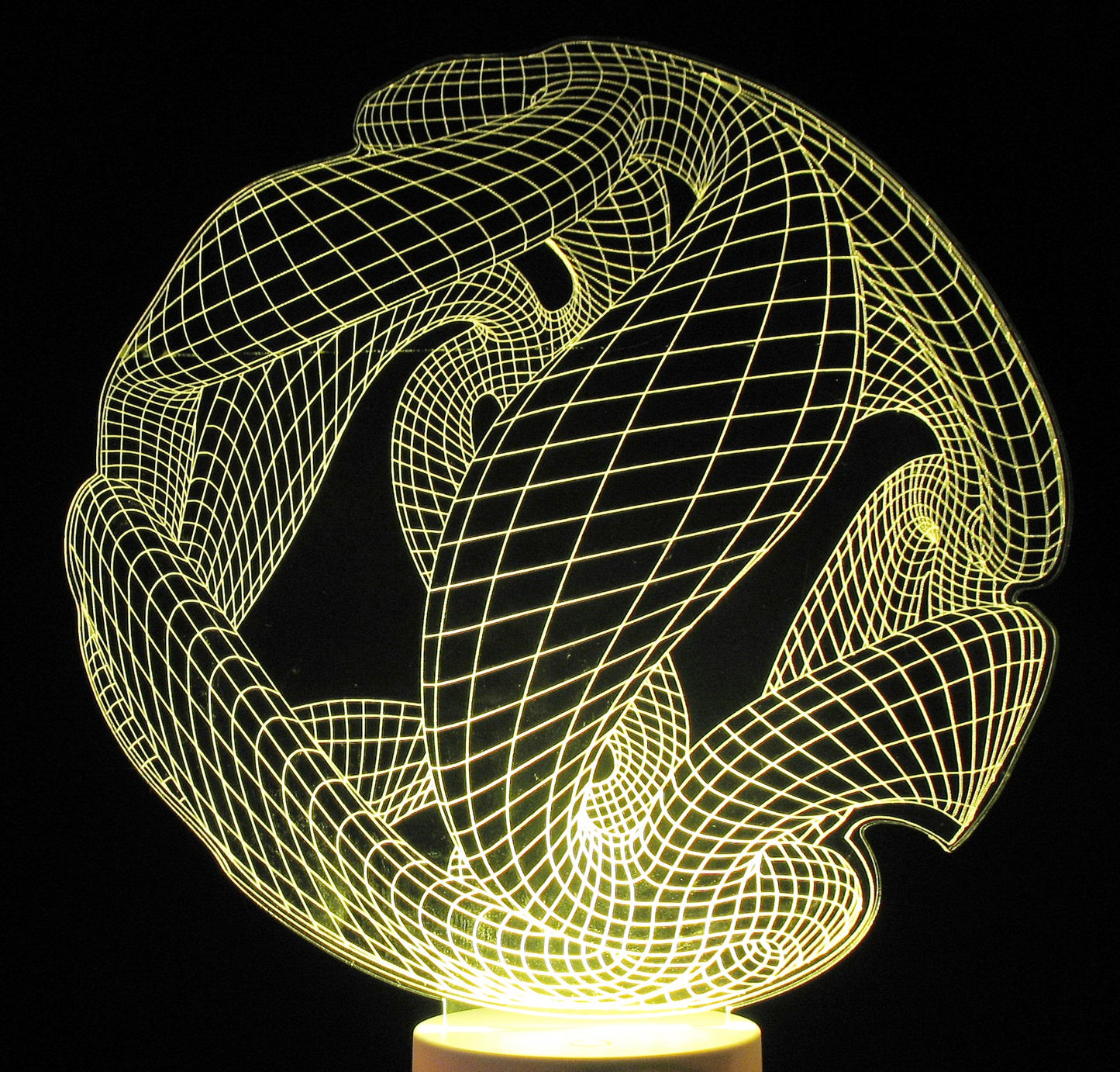 Twisted Ball 3-D Optical Illusion Multicolored Lamp