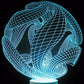 Twisted Ball 3-D Optical Illusion Multicolored Lamp