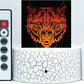 Wolf Angry Image 3-D Optical Illusion Multicolored Lamp