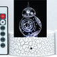 BB8 3-D Optical Illusion LED Multicolored Lamp