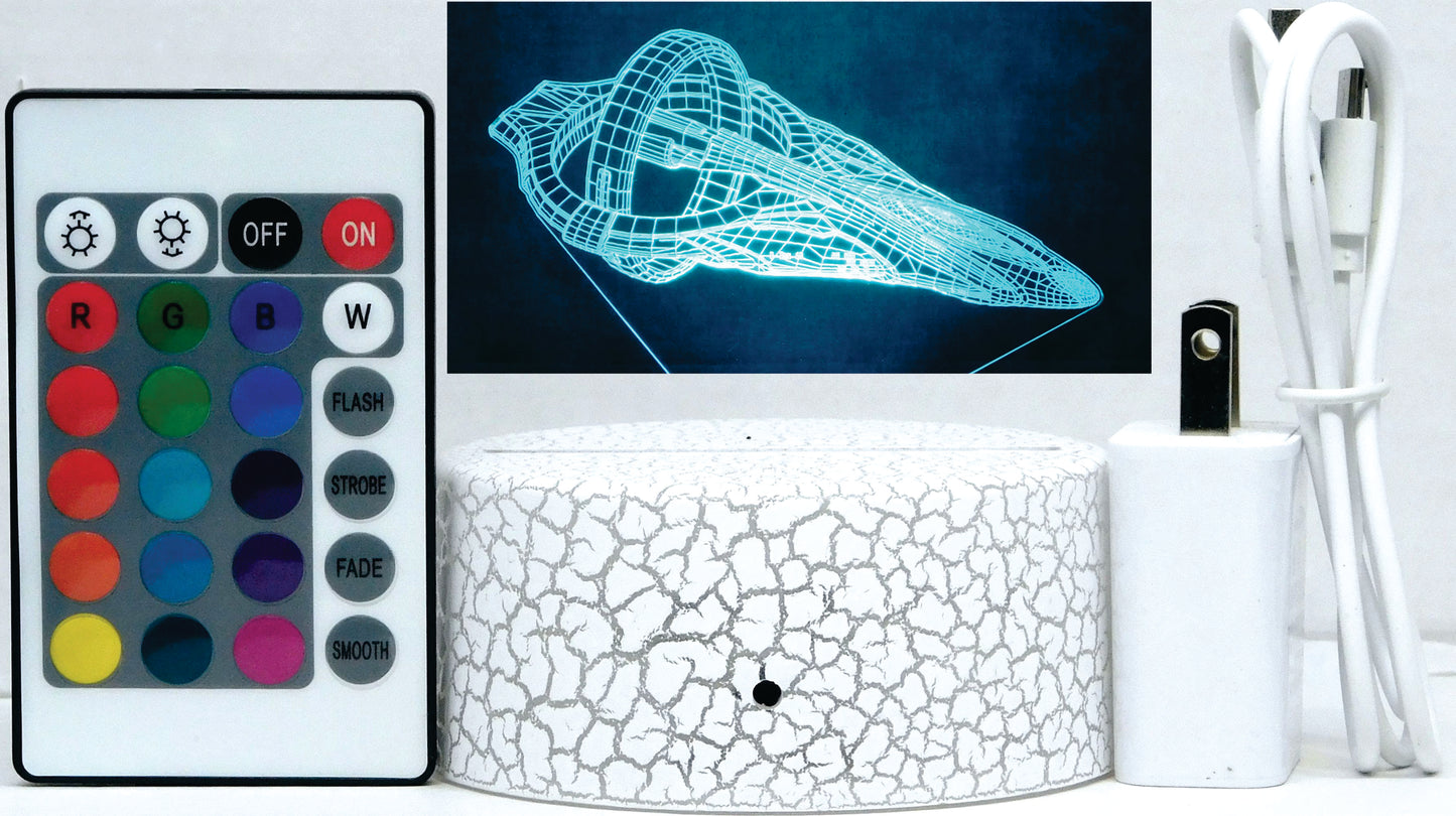 Star Trek D'Kyr Class 3-D Optical Illusion Multicolored Lamp