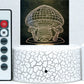 Mushroom 3-D Optical Illusion Multicolored Light