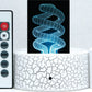 Twisted Knot 3-D Optical Illusion Multicolored Lamp