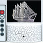 Sailing Ship 3-D Optical Illusion LED Desk, Table, Night Lamp