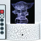 Baby Yoda Standing 3-D Optical Illusion LED Multicolor Lamp