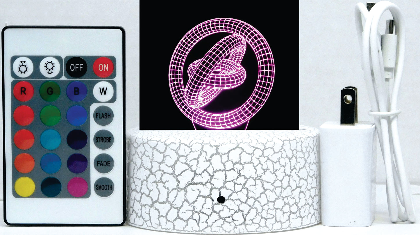 Gyroscope 3-D Optical Illusion Multicolored Light