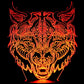 Wolf Angry Image 3-D Optical Illusion Multicolored Lamp