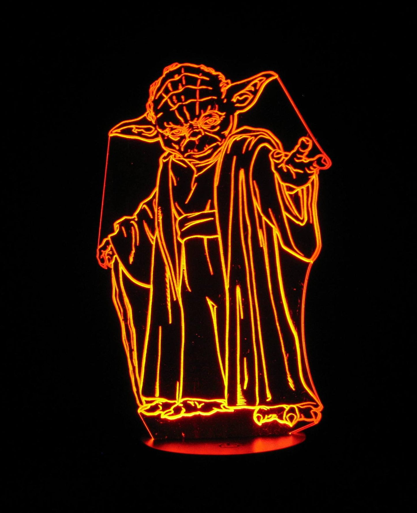 Yoda 3-D Optical Illusion Multicolored Light