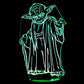 Yoda 3-D Optical Illusion Multicolored Light