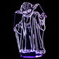 Yoda 3-D Optical Illusion Multicolored Light